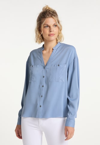 usha BLUE LABEL Bluse in Blau: predná strana