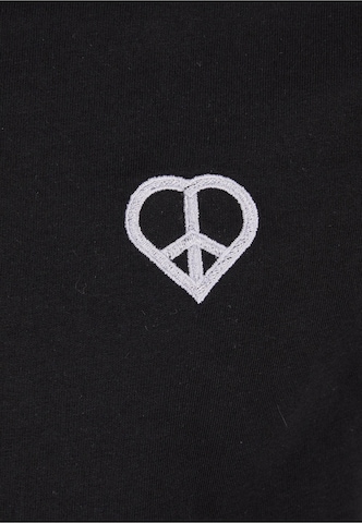 Mister Tee Shirt 'Peace Lovesign' in Black
