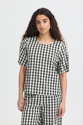 ICHI Blouse 'IHKarra' in Zwart: voorkant