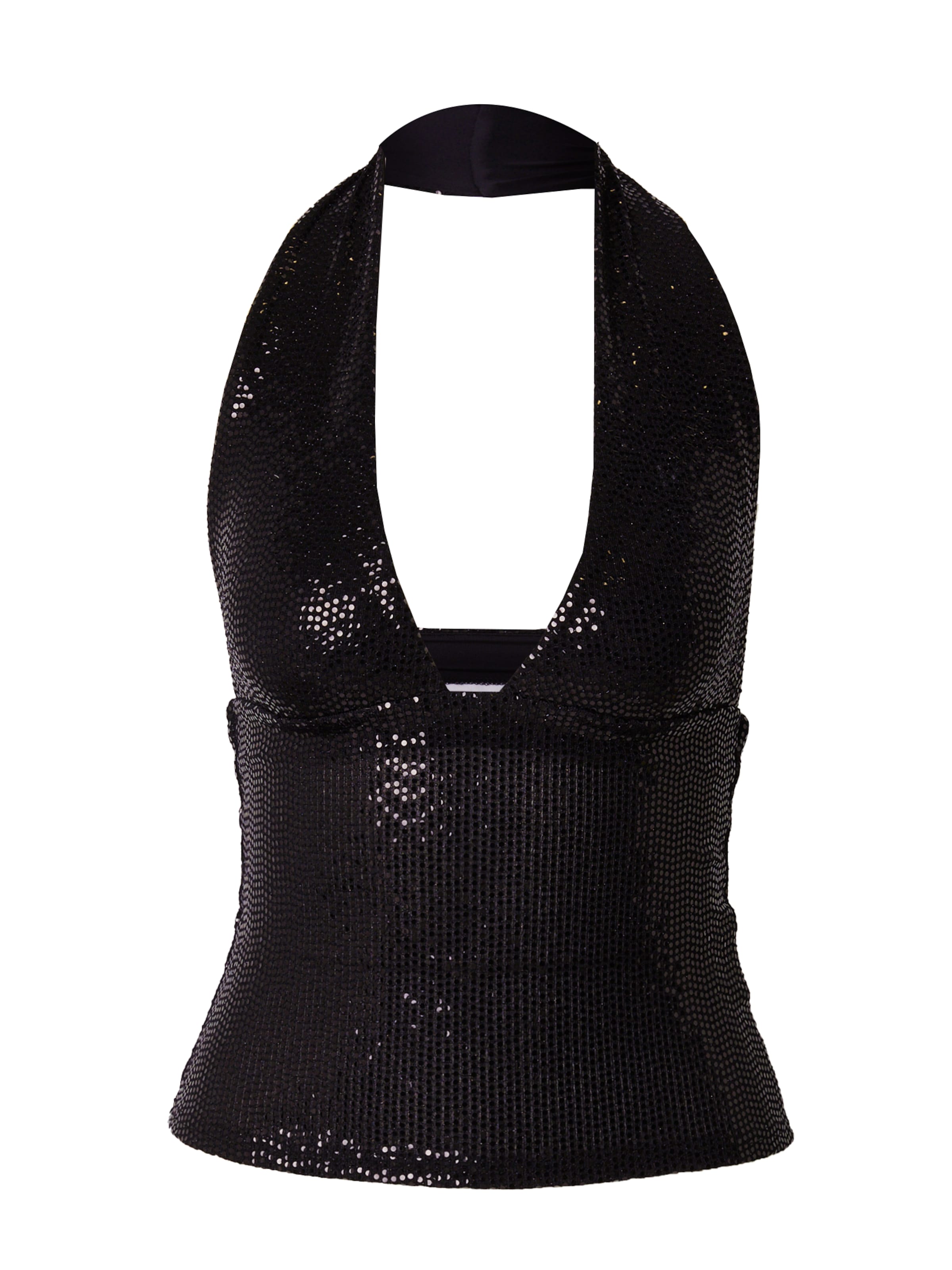 WEEKDAY Top 'Aline' | črna barva: sprednja stran