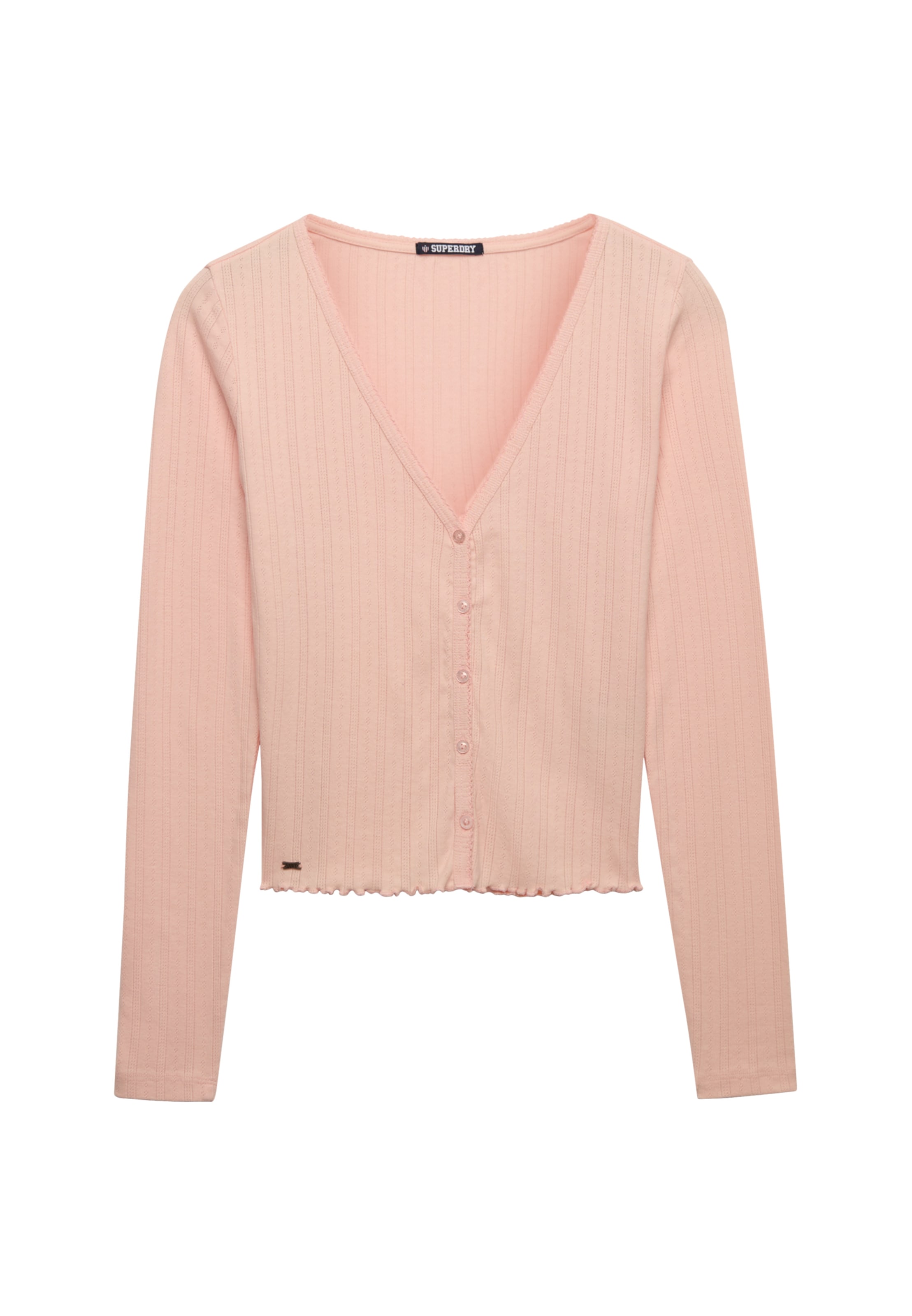 Cardigan 'Athletic Essential Pointelle' Superdry & Co en orange : devant