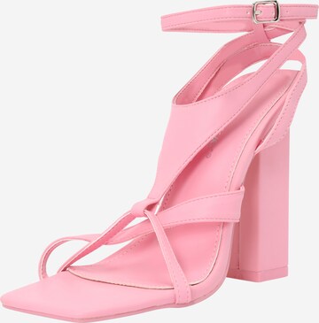 Sandalo con cinturino di Public Desire in rosa: frontale