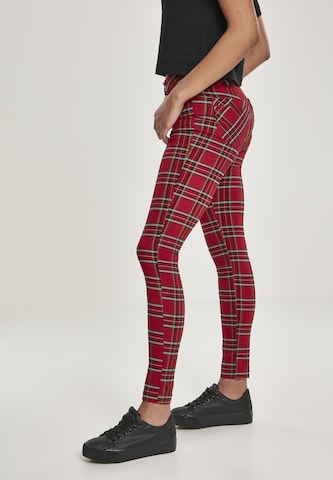 Urban Classics Skinny Spodnie w kolorze czerwony