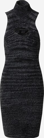 DIESEL Knitted dress 'M-LEROS' in Black: front