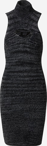 DIESEL Knitted dress 'M-LEROS' in Black: front