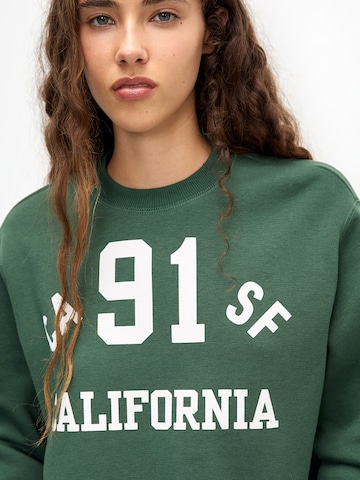 Pull&Bear Sweatshirt i grøn