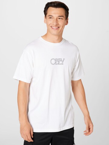 Obey - Camiseta en blanco: frente