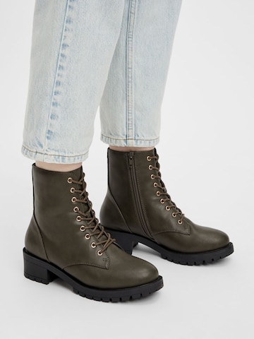 Bianco Lace-Up Ankle Boots 'CLAIRE' in Green