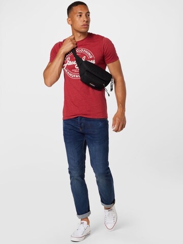 JACK & JONES T-Shirt 'Jeans' in Rot