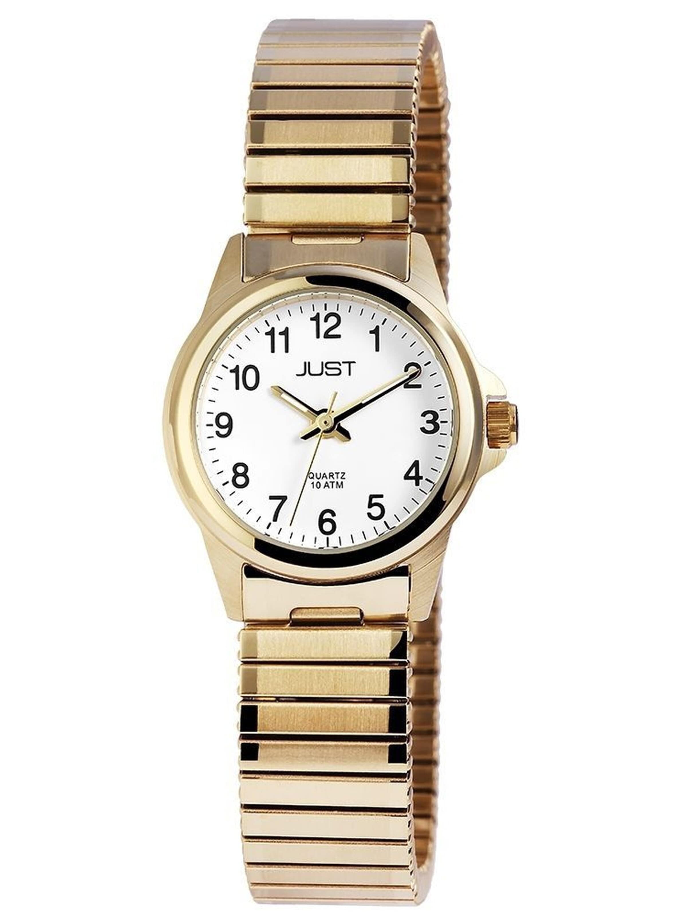 JUST Analoguhr 'Rowena, 10 ATM'‌‌‌‌‌‌‌‌‌‌ in Gold: Vorderseite
