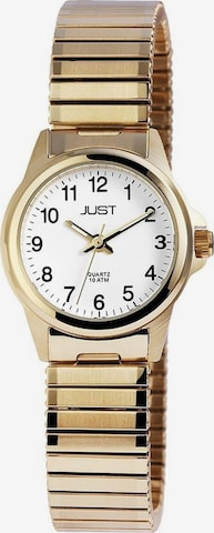 JUST Analog Watch 'Rowena, 10 ATM' in Gold: front