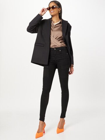 Skinny Jeans cargo 'Lexy' Dr. Denim en noir