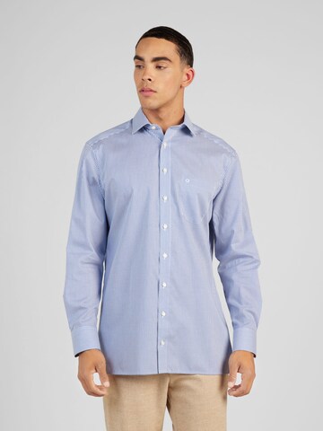 OLYMP Regular fit Button Up Shirt 'Luxor' in Blue: front