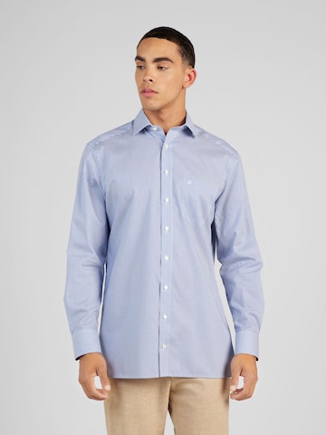 OLYMP Regular fit Button Up Shirt 'Luxor' in Blue: front