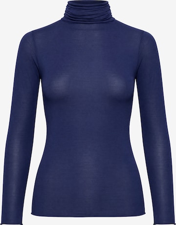 Maglietta intima 'Body Dolcevita Manica Lunga in Cashmere e Modal' di Ciocca in blu: frontale