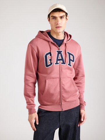 GAP Sweat jacket 'HERITAGE' in Red: front