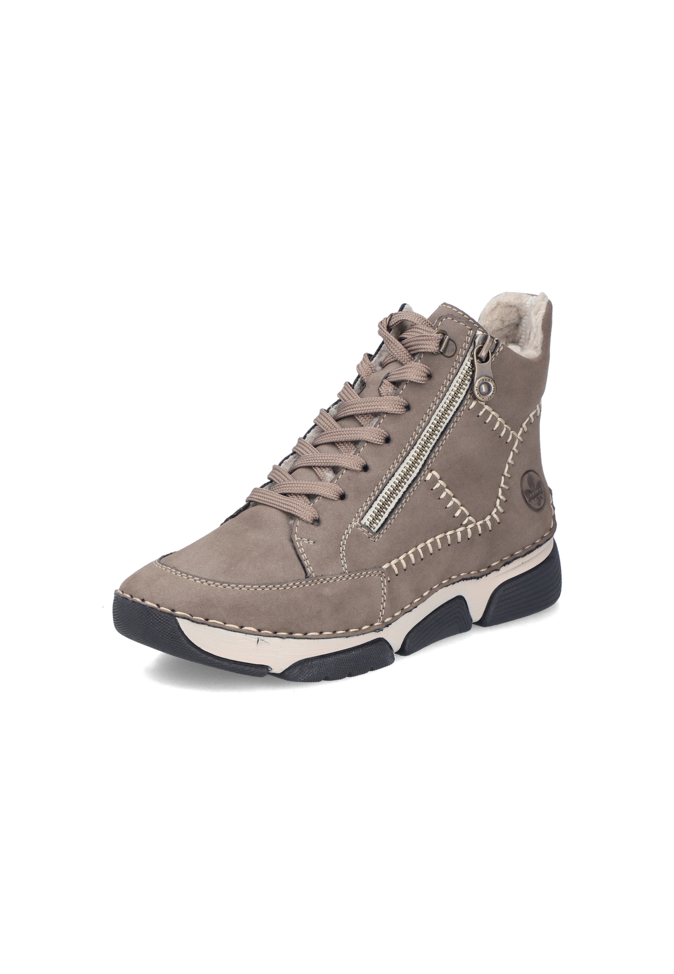 Bottes à lacets '45962' Rieker en marron : devant