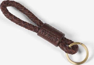 Porte-clés 'Braided Keyring Dark Brown' Howard London en marron : devant