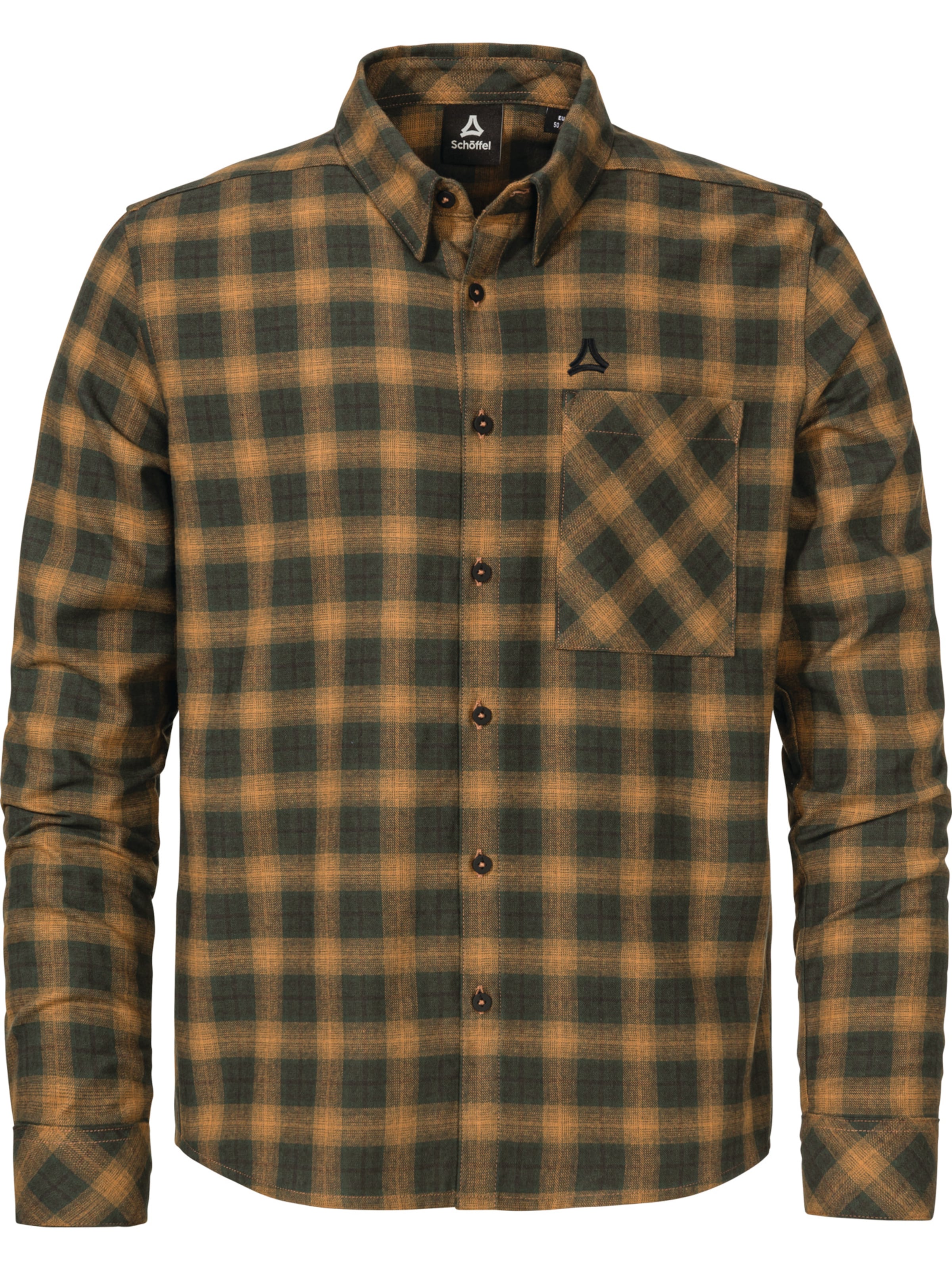 Schöffel Regular Fit Funktionshemd 'Kleion' in Braun: Vorderseite