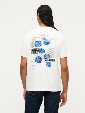 REPLAY Shirt in Wit: voorkant