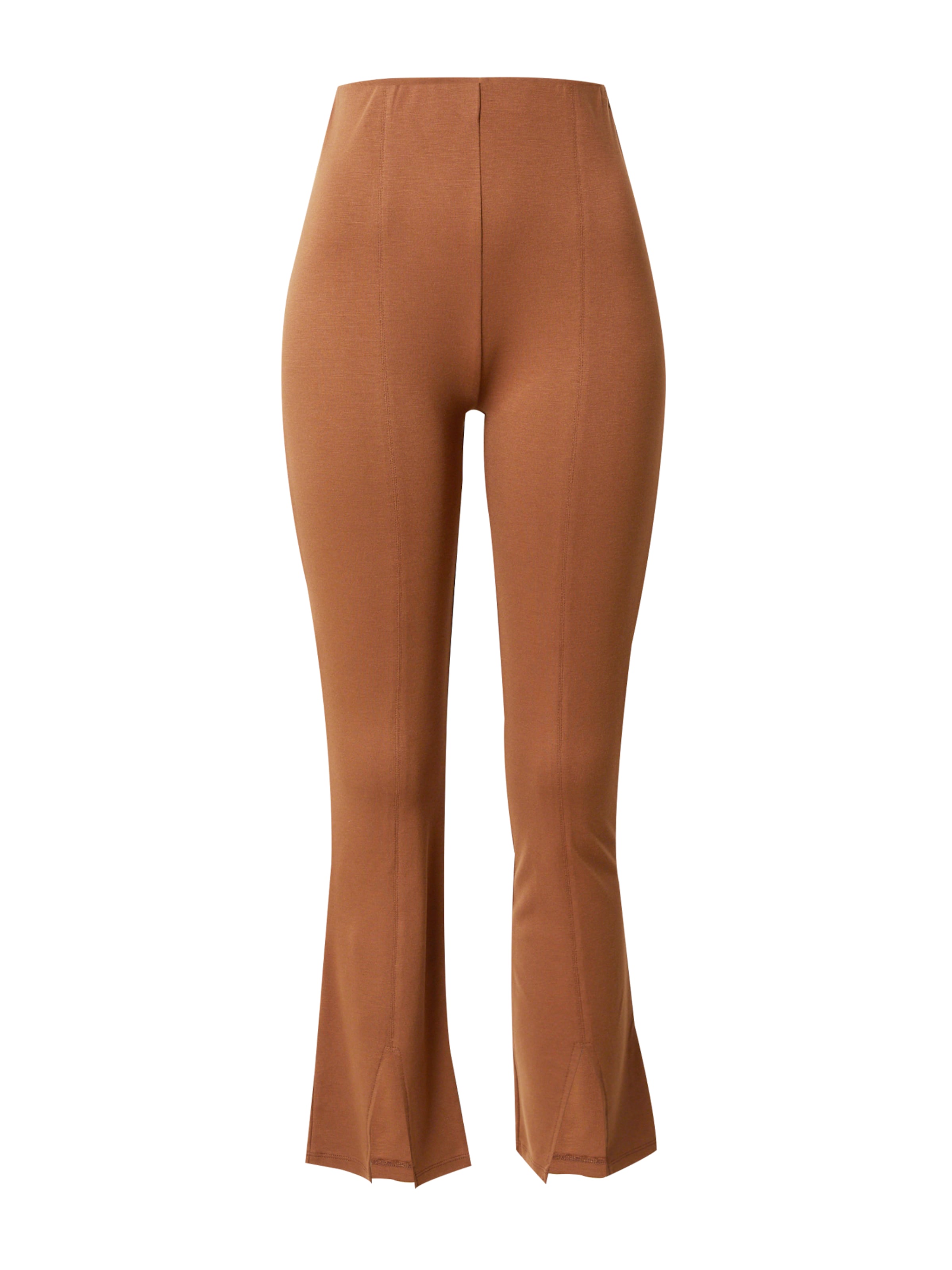 NU-IN Flared Trousers in Brown: front
