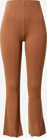 NU-IN Flared Trousers in Brown: front