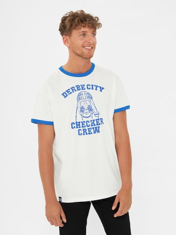 Derbe T-Shirt 'Derbe City' in Weiß: predná strana
