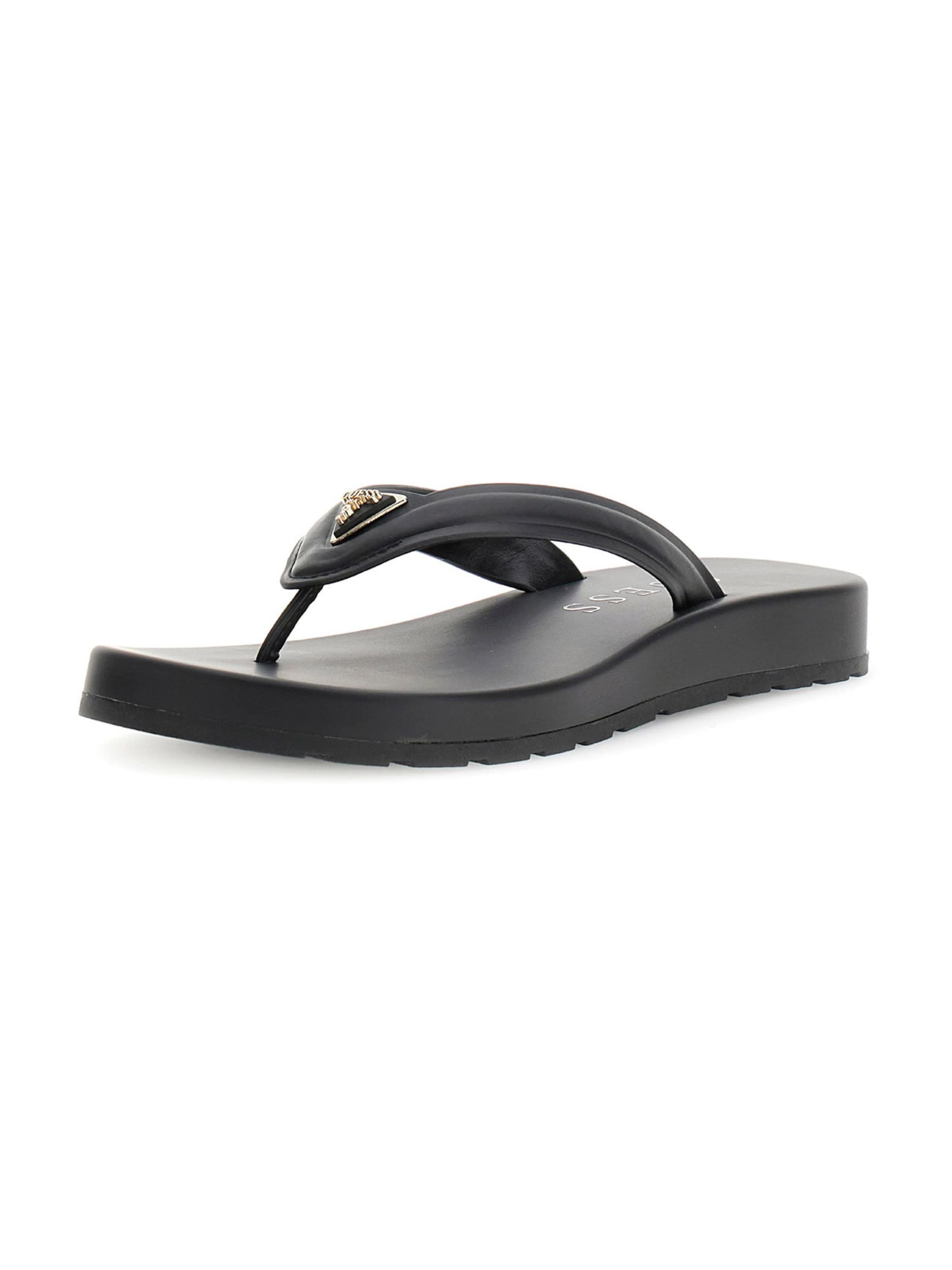 GUESS T-Bar Sandals 'Candry' in Black: front