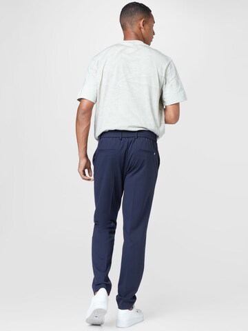 BOSS Black Regular Pleated Pants 'Genius' in Blue