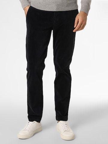 Finshley & Harding Slimfit Chino 'Tyler' in Blauw: voorkant