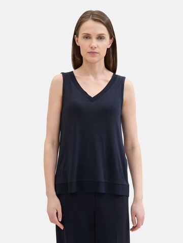 TOM TAILOR Gebreide top in Blauw: voorkant