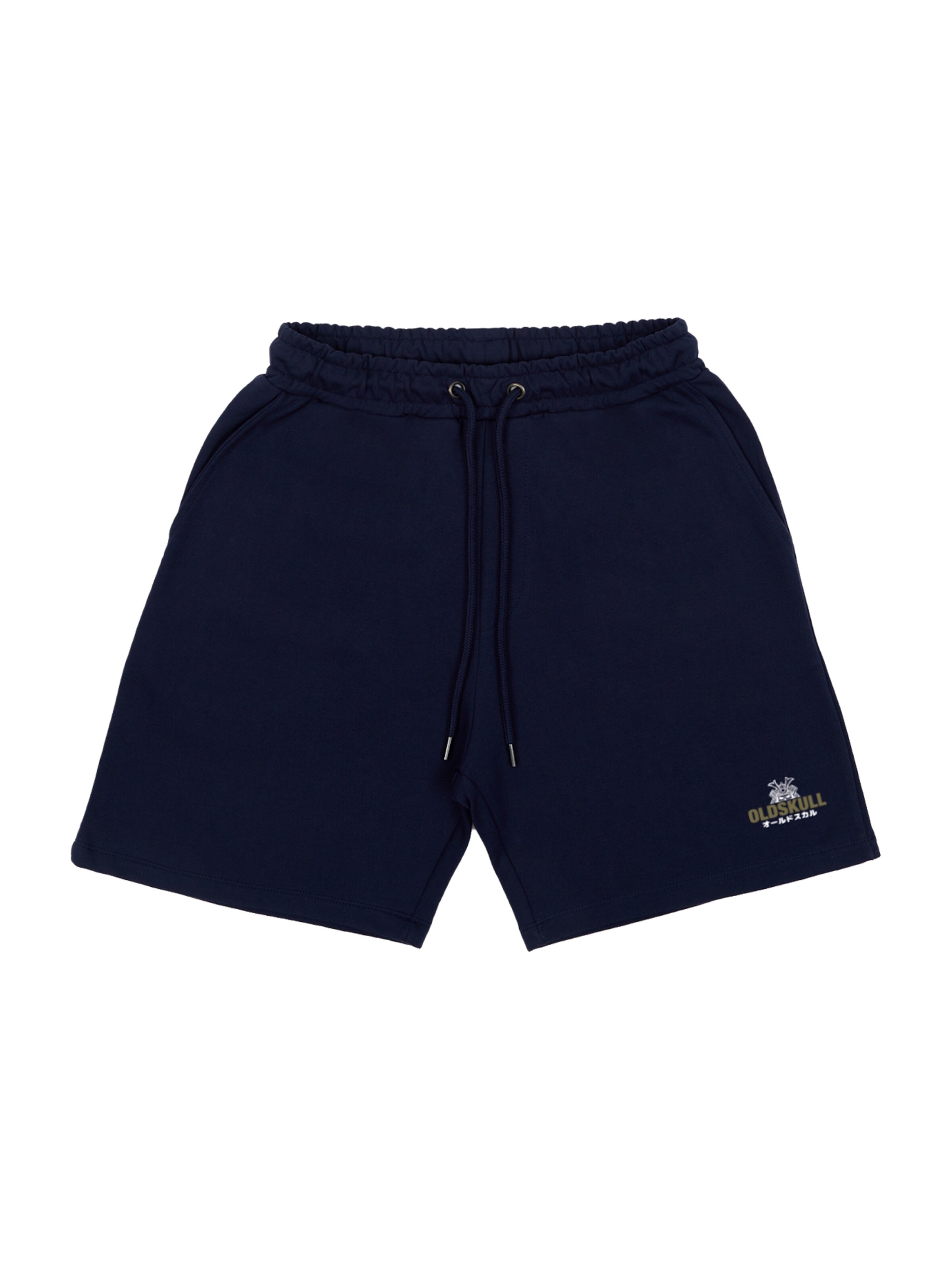 Oldskull Loosefit Shorts 'Samurai' in Blau: Vorderseite