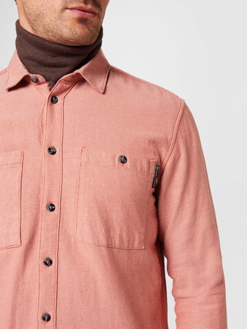 TOM TAILOR DENIM Regular fit Button Up Shirt in Red