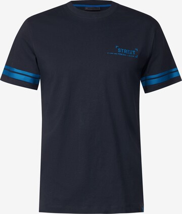Street One MEN T-Shirt 'College' in Blau: predná strana