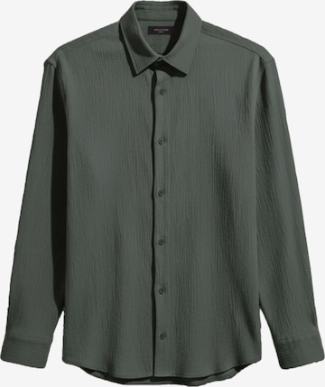 Kleidermafia Comfort Fit Paita 'Regular Fit Cotton Shirt - Green' värissä vihreä: etupuoli