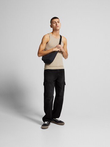 Bershka Loosefit Cargo farmer - fekete