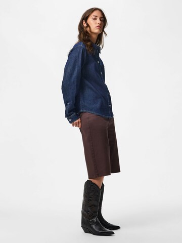 Camicia da donna 'PCSilke' di PIECES in blu