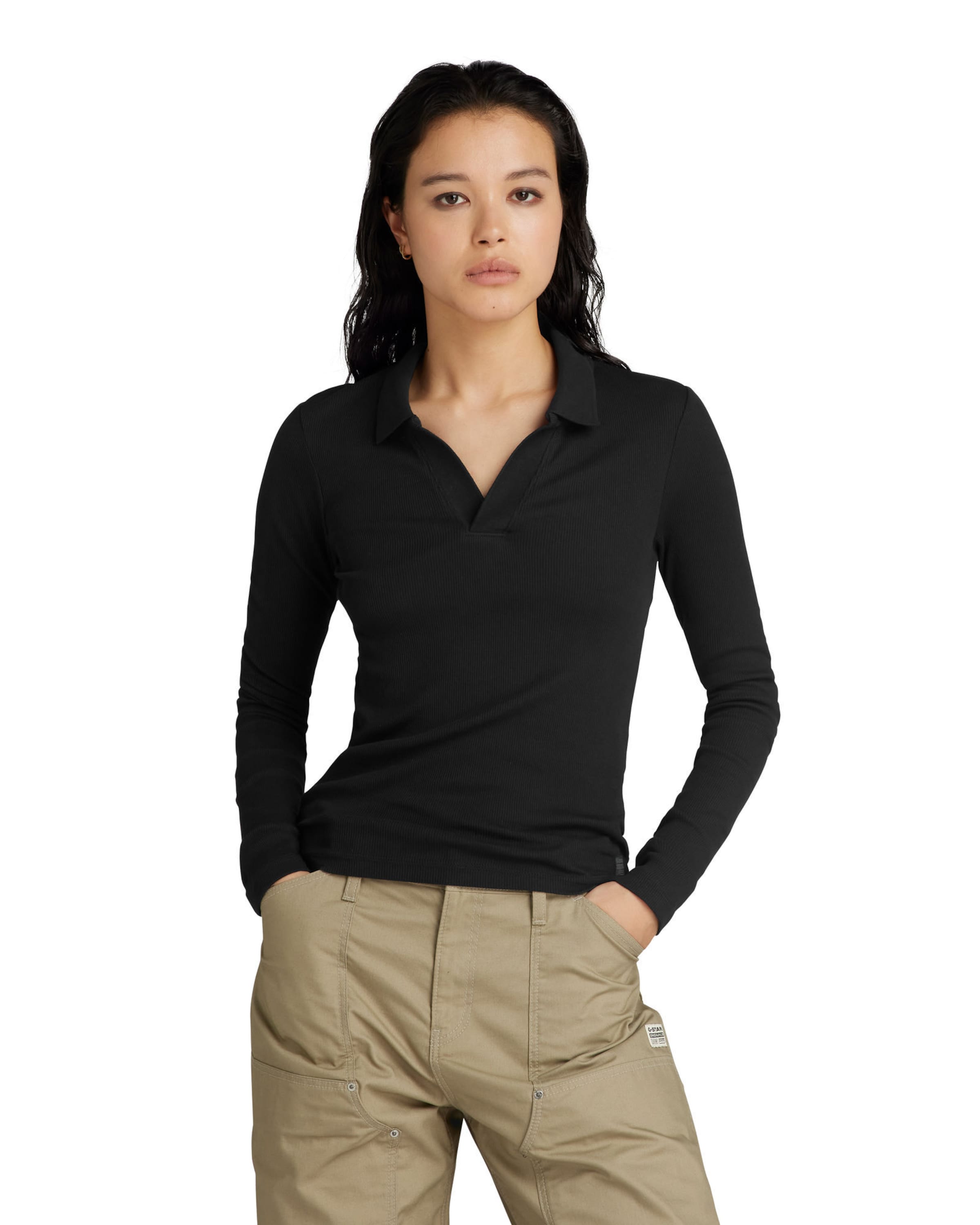 G-STAR Koszulka w kolorze czarny: przód