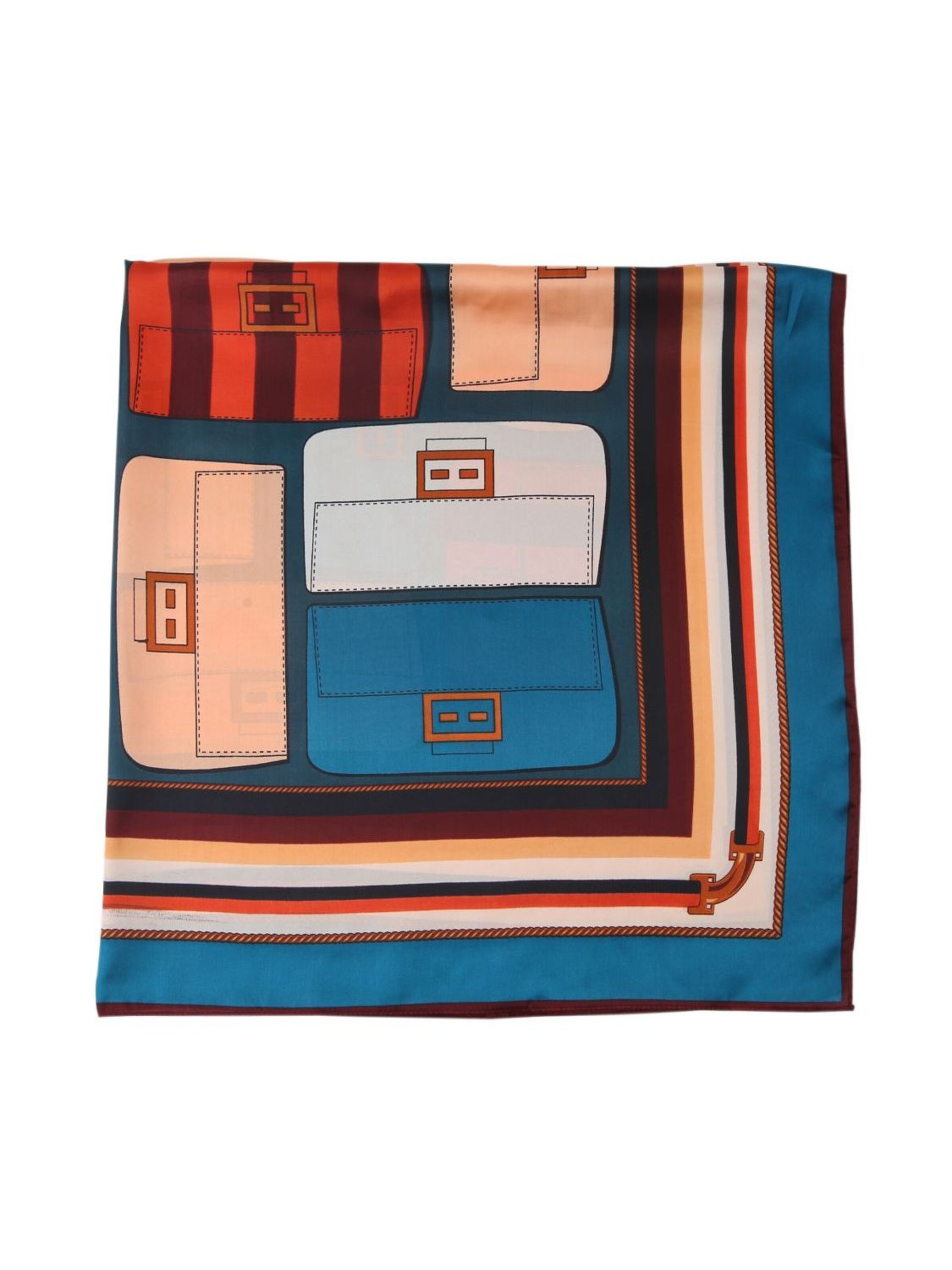 alberto cabale Sjaal 'Grand carré de Soie Inbox Zoé' in Blauw