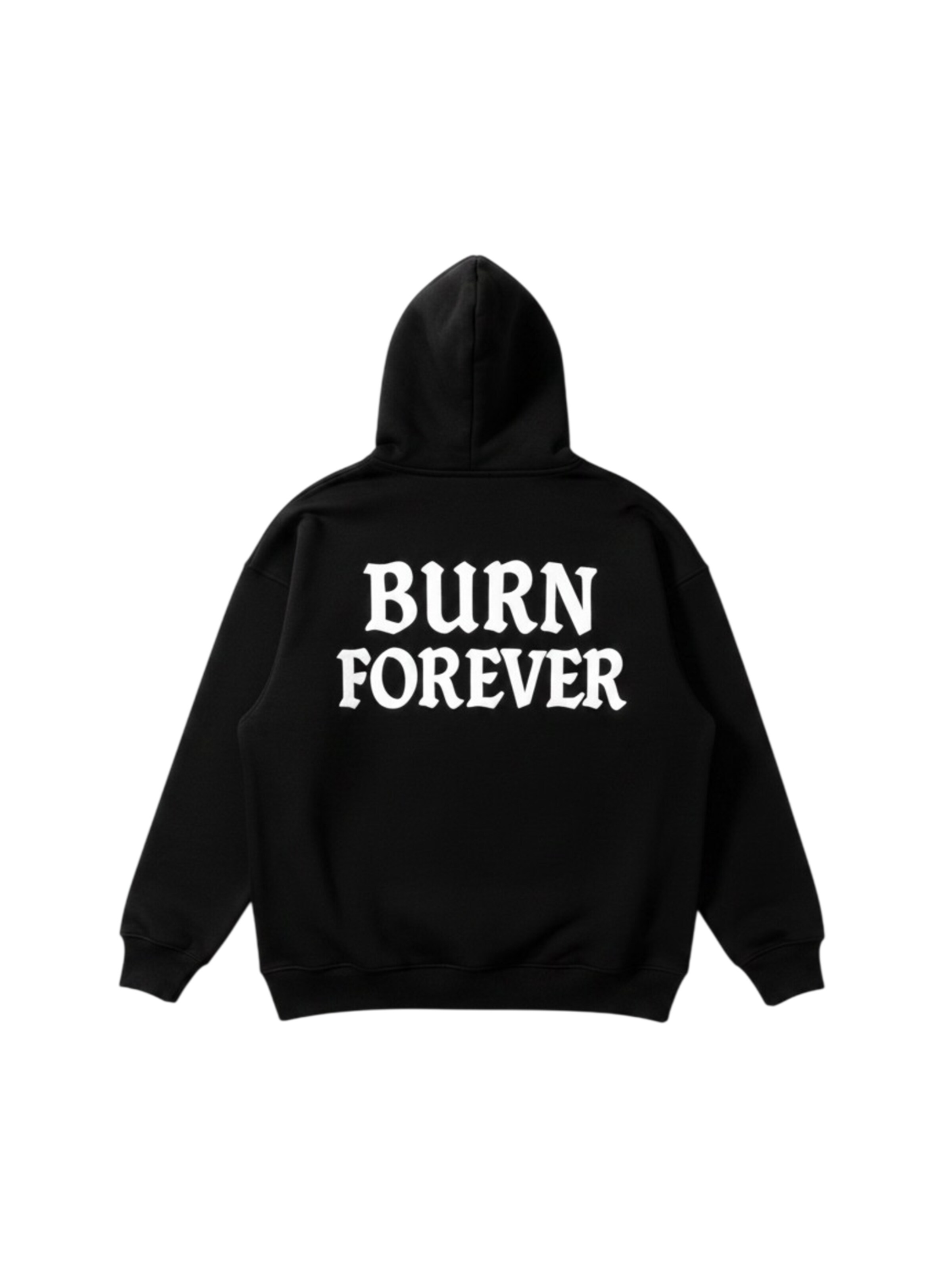Kleidermafia Sweatshirt 'Oversize “Burn Forever” Hoodie - Black' in S in Black, Item view
