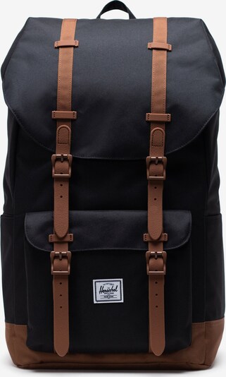 Rucsac 'Little America' Herschel pe maro coniac / negru / alb, Vizualizare produs