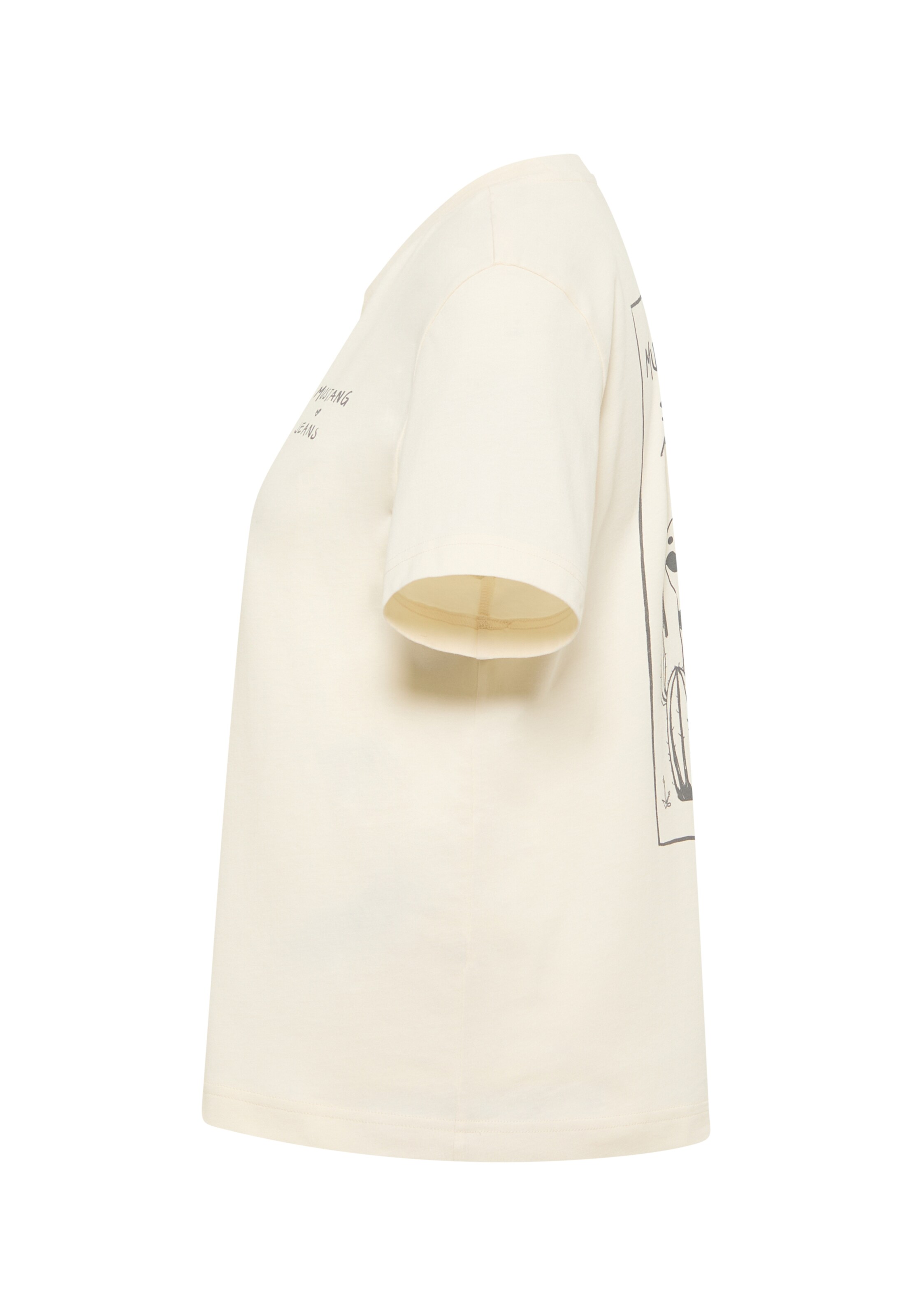 MUSTANG T-Shirt 'Floris' in Beige