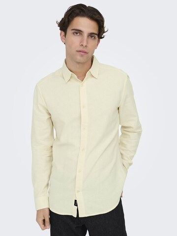 Coupe regular Chemise Only & Sons en beige