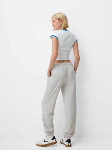 Bershka Tapered Trousers in Grey