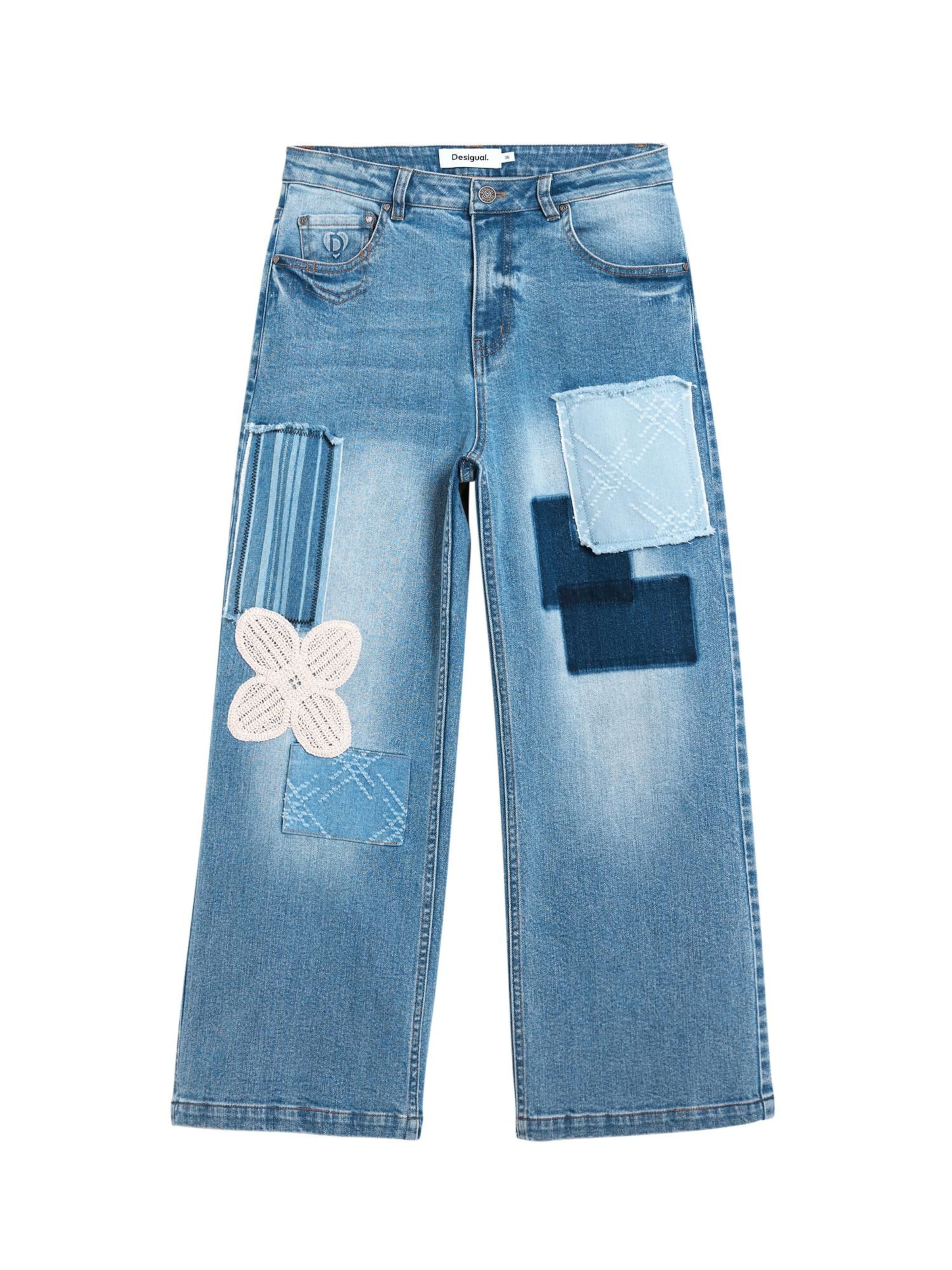 Desigual Normalny krój Jeansy w kolorze niebieski: przód