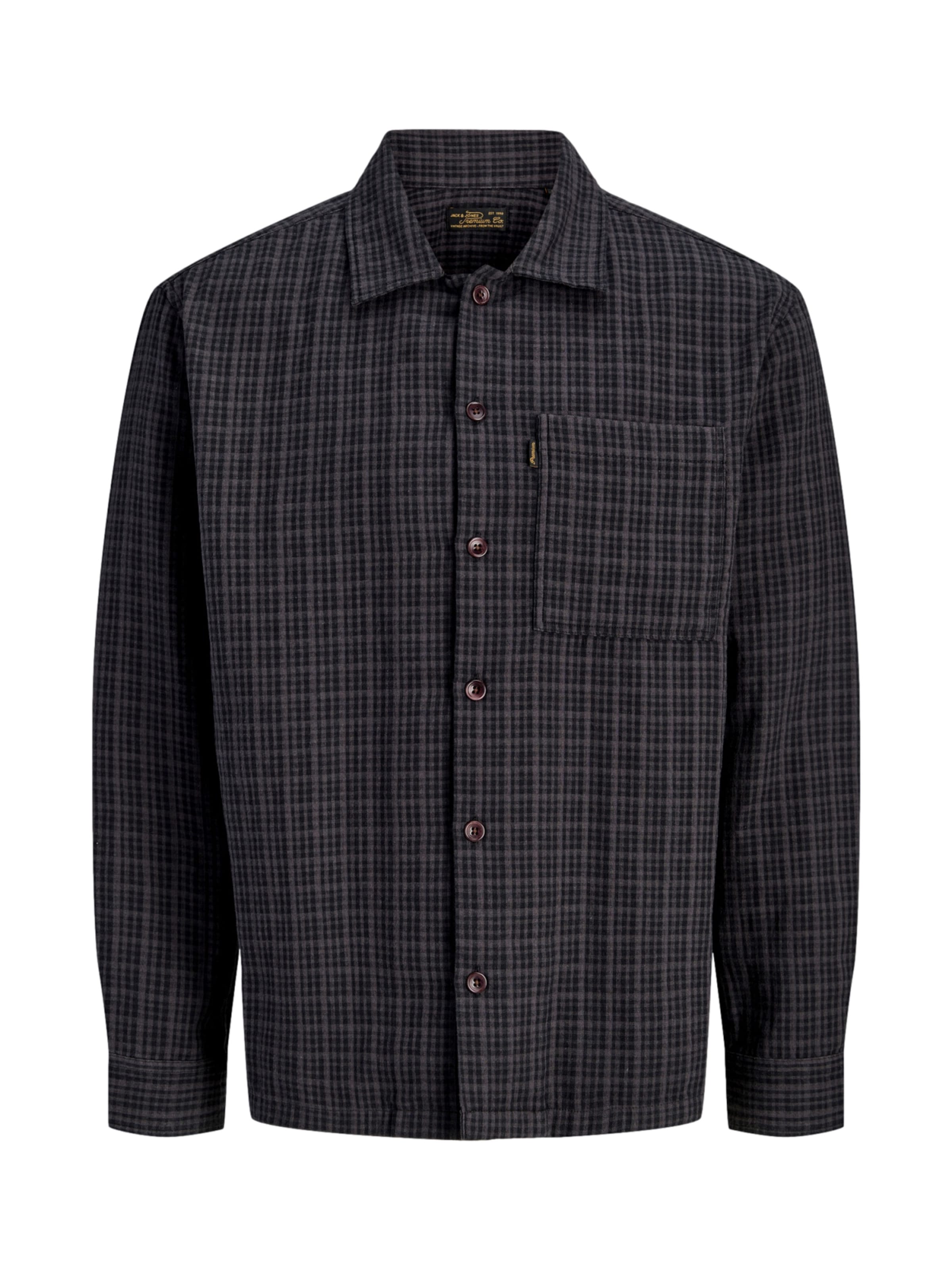 JACK & JONES Hemd 'Blucaleb' in Schwarz: Vorderseite