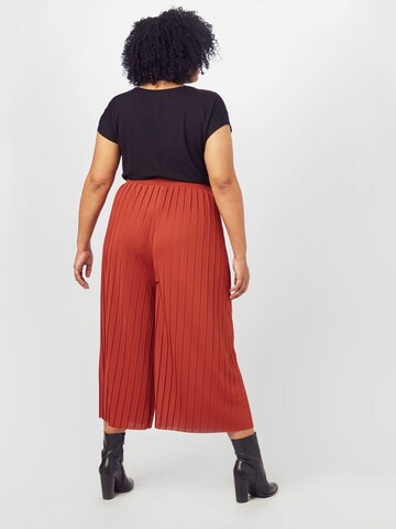 ABOUT YOU Curvy Wide leg Παντελόνι 'Caren' σε καφέ