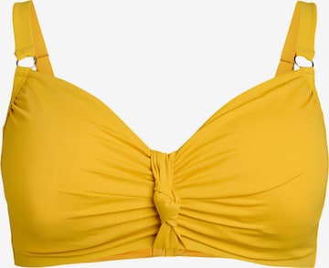 Swim by ZizziBustier Bikini gornji dio 'Serina' - žuta boja: prednji dio