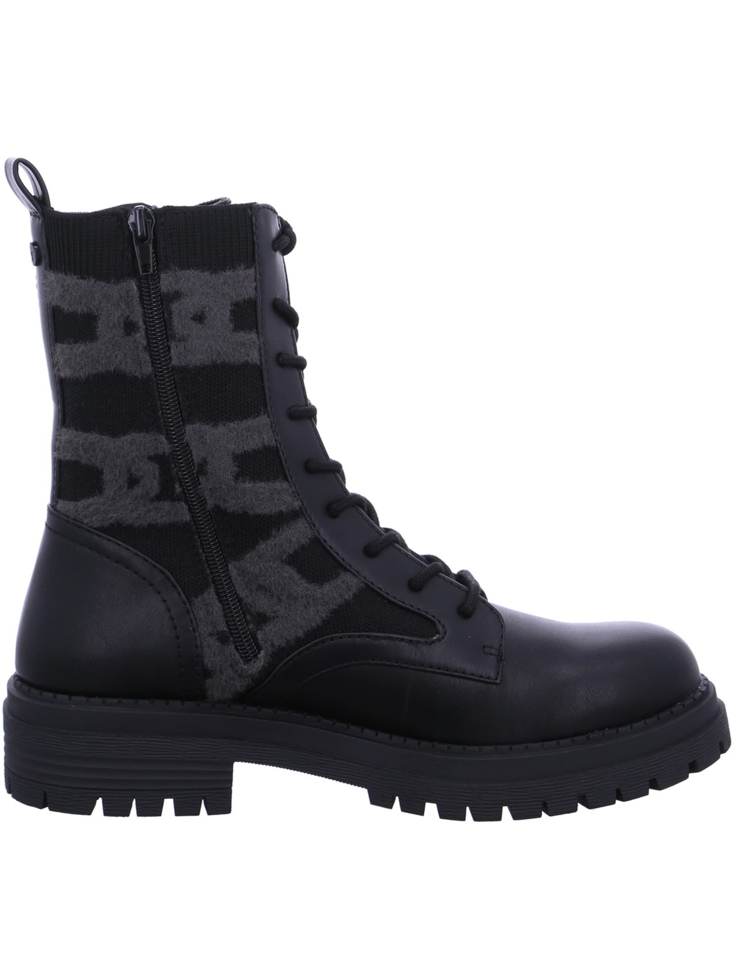 LA STRADA Lace-Up Ankle Boots in Black