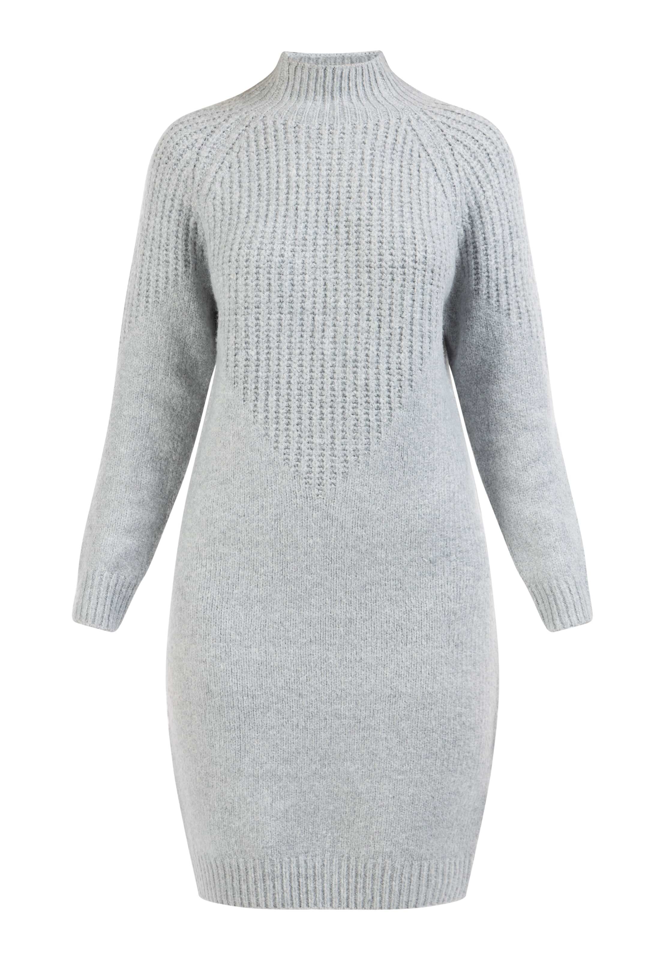 usha WHITE LABEL Pletena obleka 'Lynnea' | siva barva, Prikaz izdelka